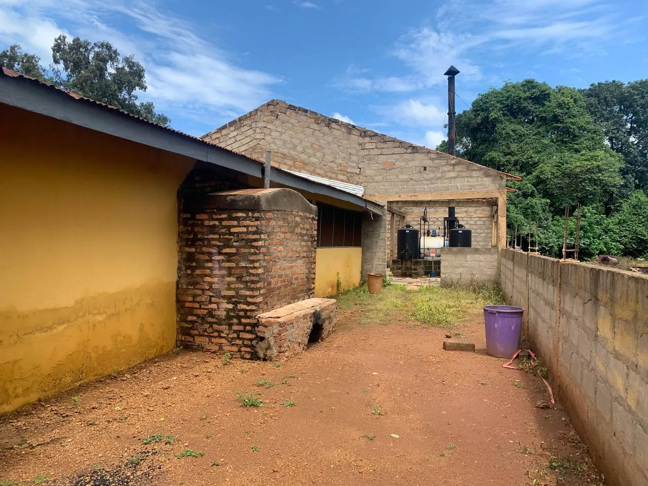 Cashew processing factory floor