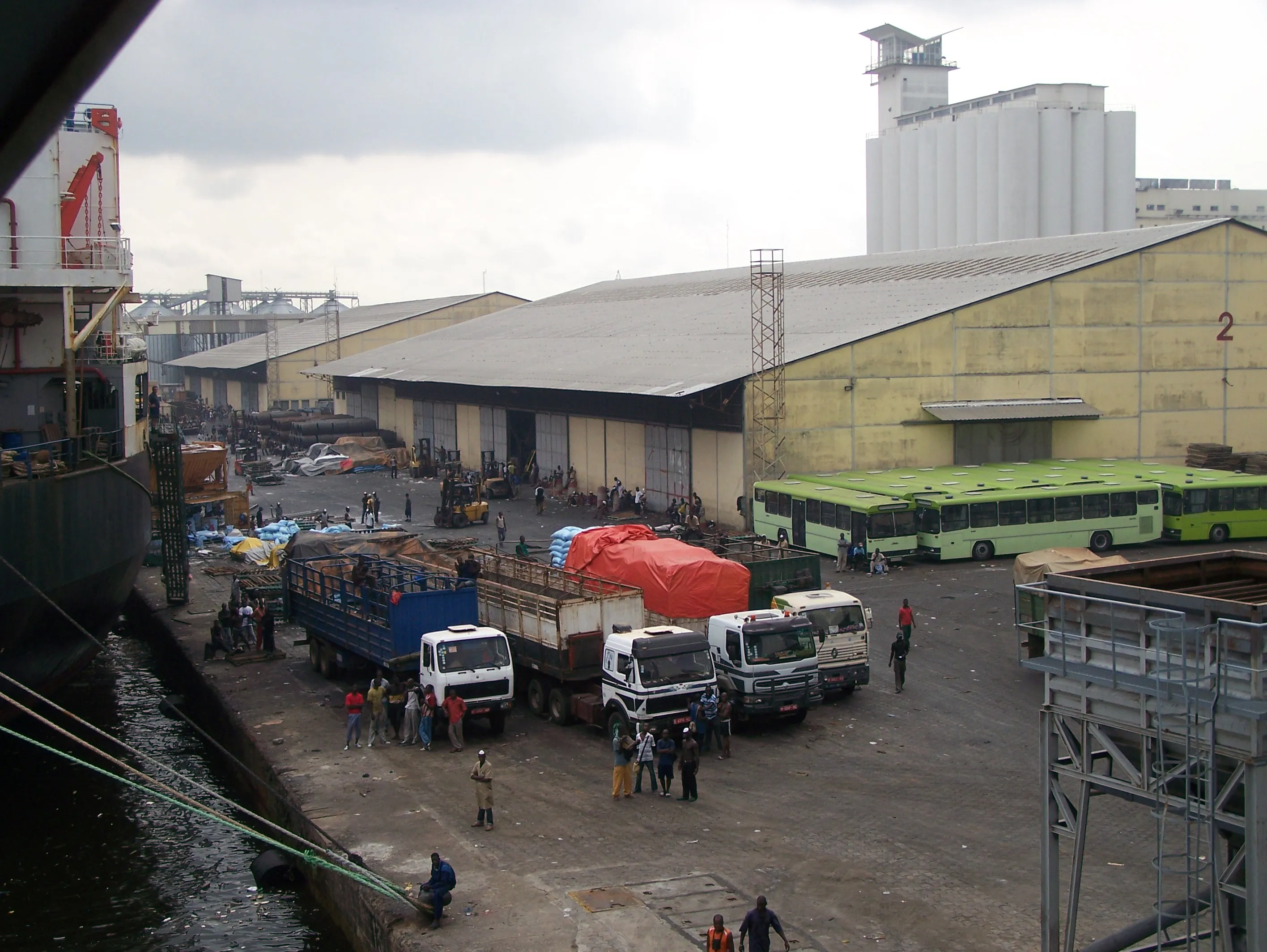 Port warehouses at Abidjan, Côte d'Ivoire